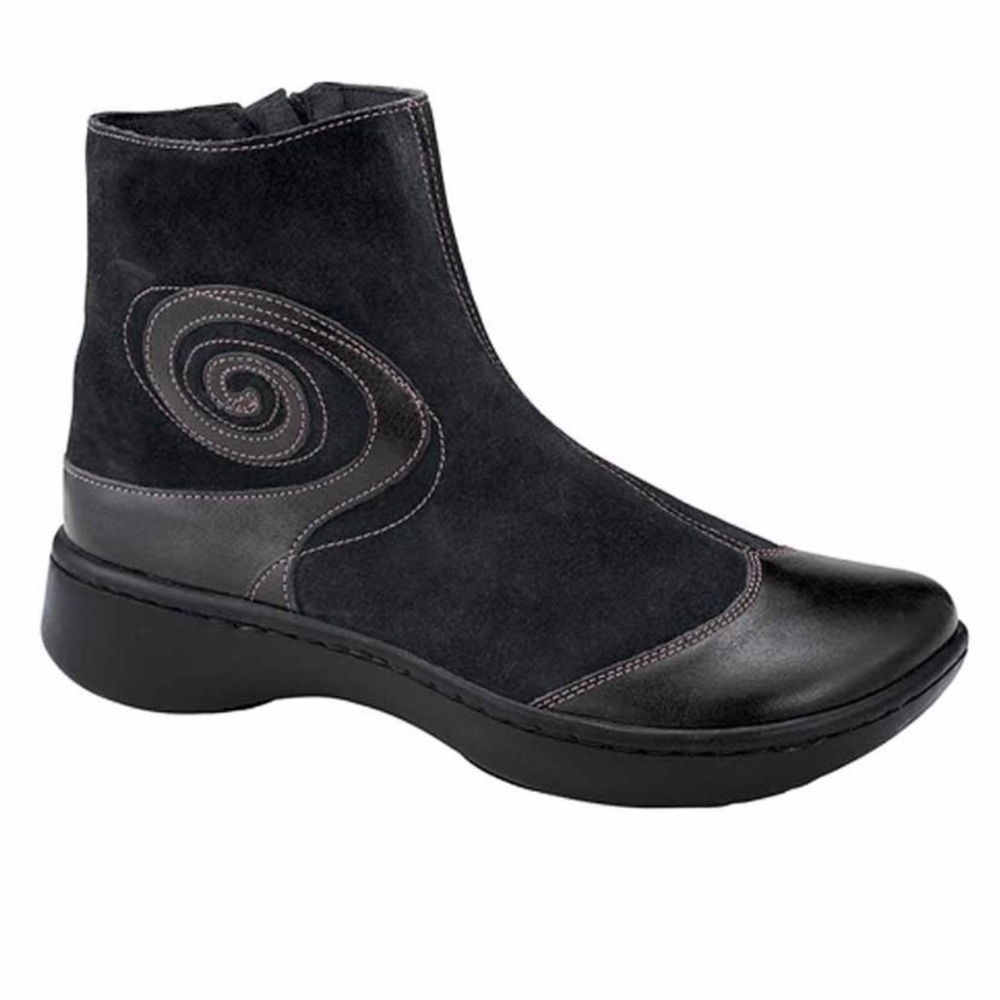 EUC - NAOT Oyster Ankle Boot Black Suede - Size 38/US 7